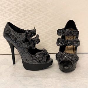 N.Y.L.A. Snake Skin Heels - NWOT